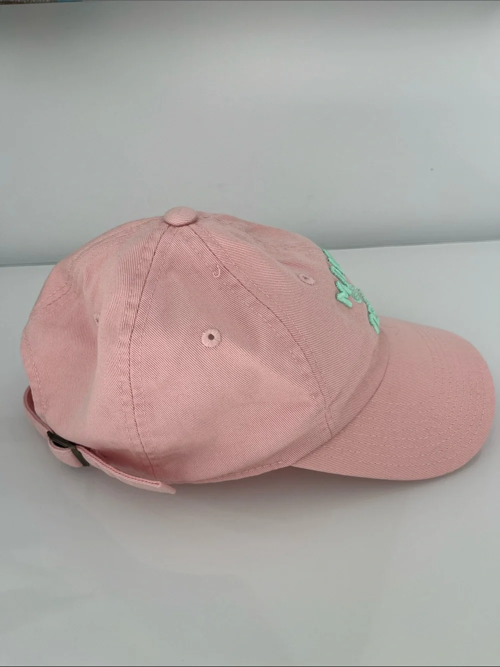Urban Outfitters Malibu Tennis Club Pink Mint Green Embroidered Baseball Cap Hat